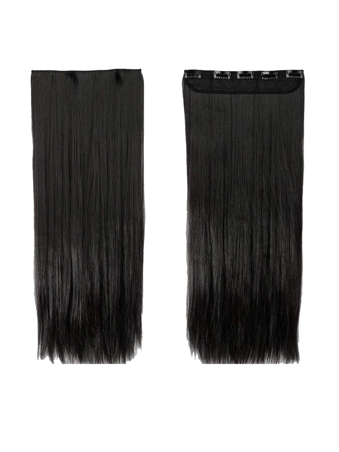FIMBUL 5 Clip-In Synthetic Straight Hair Extensions - Black 14