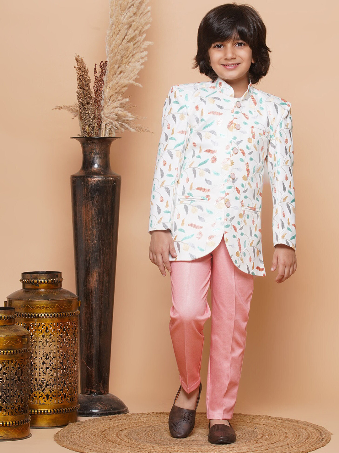 Aj DEZInES Boys 2 Pieces Sequin-Embellished Sherwani Set