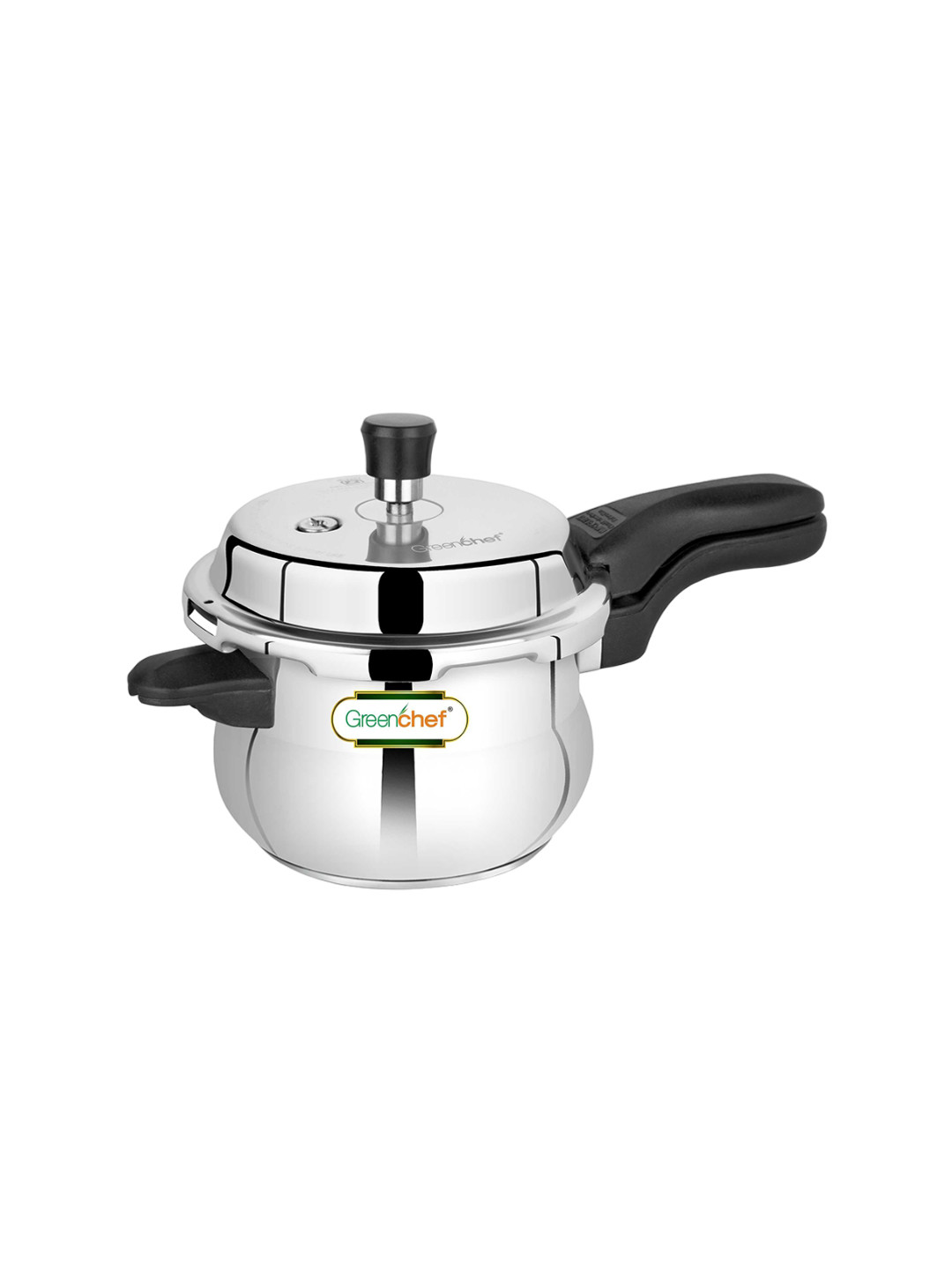 Greenchef 0 Silver Stainless Steel Dishwasher safe Induction Outer Lid Pressure Cooker-3 L