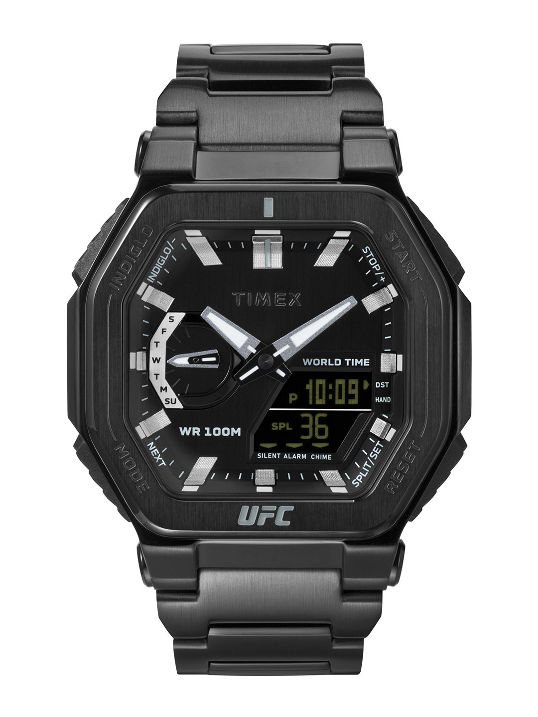 Timex Men Stainless Steel Straps Square Digital Watch TW2V84800X6