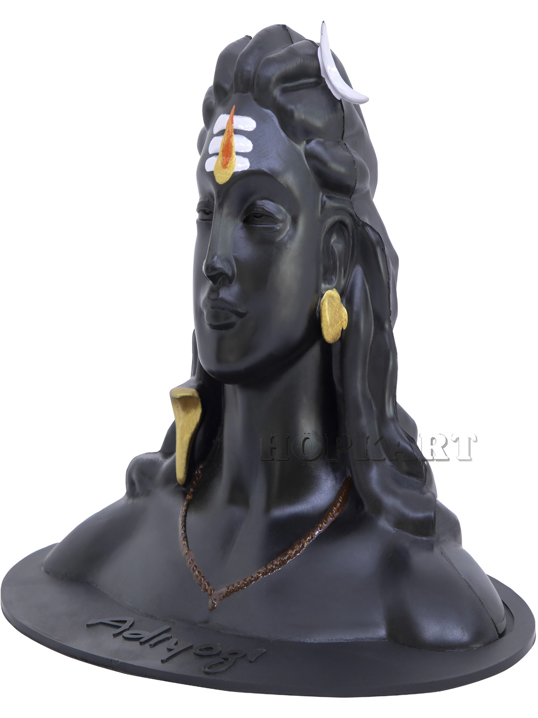 Navyaksh Lord Shiva in Dhyana Mudra Black Polyresin Matte Prayer Room Small Showpiece - 4.7 Inches