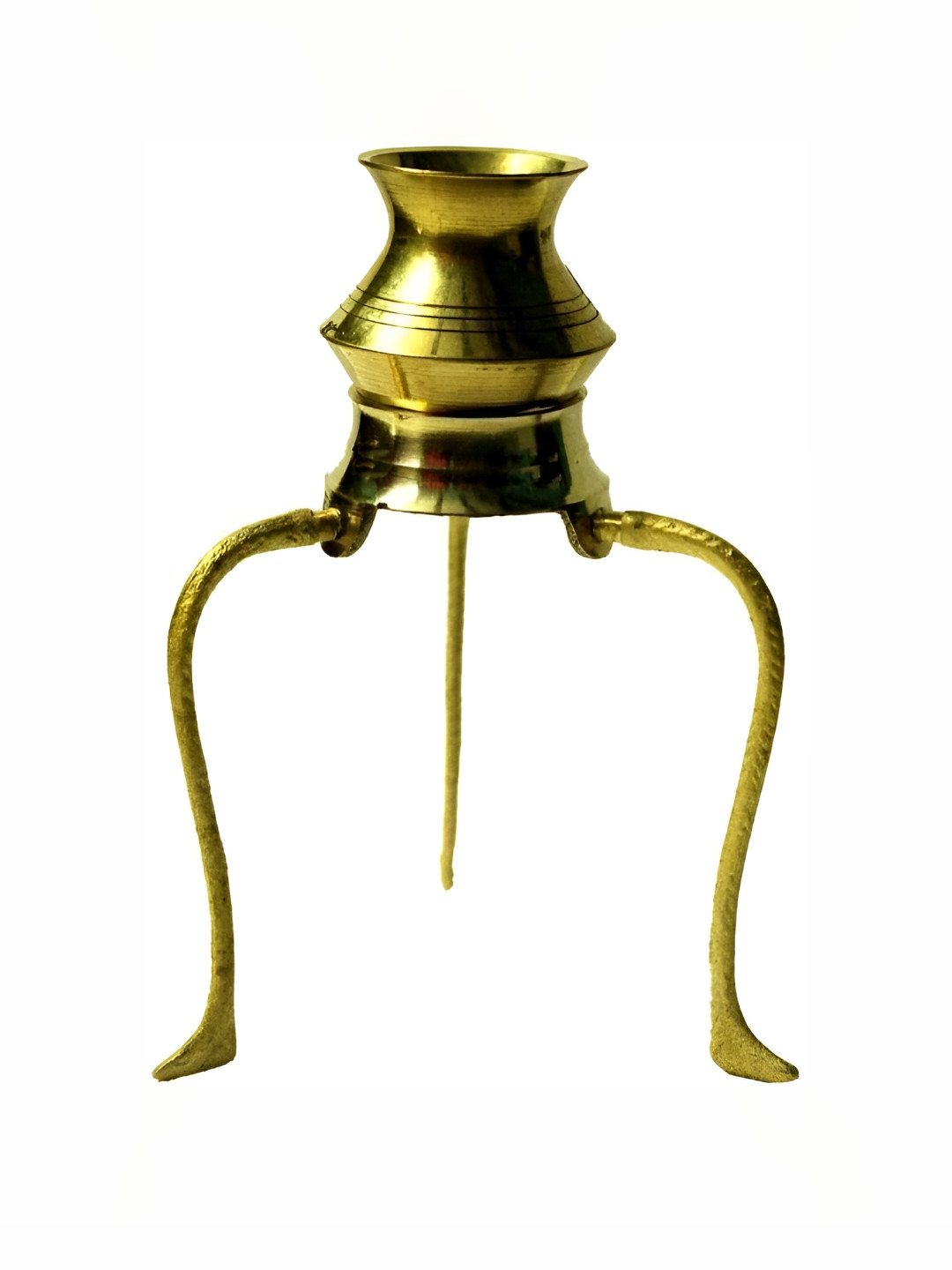 Navyaksh Gold Toned Brass Lota For Puja Tripai Lota for Jalabhishek Of Shivling Showpiece