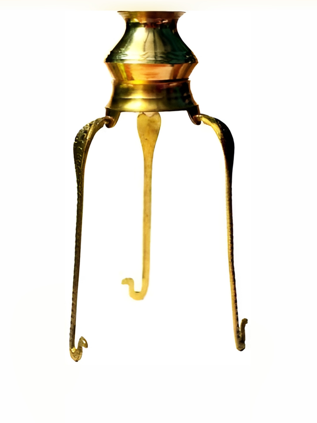 Navyaksh Shivling with Tipahee and Loti Gold Brass Metallic Prayer Room Set of 2 Small Showpieces - 8.7 Inches