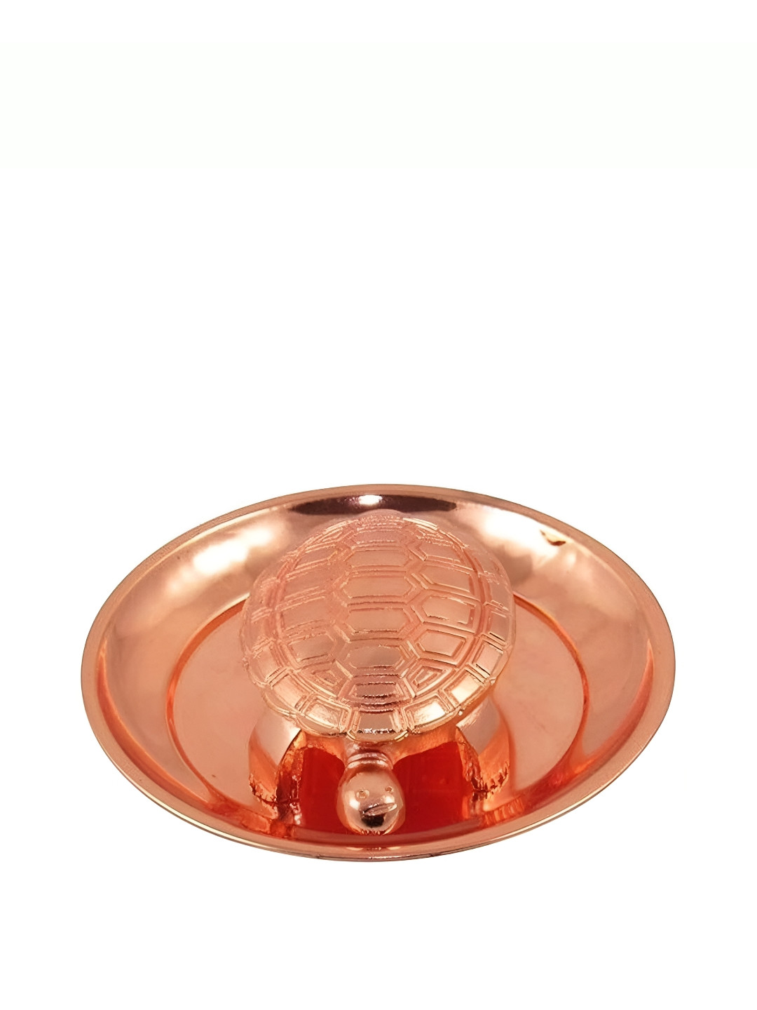 Navyaksh Icchapurti Kachua Copper Metal Metallic Prayer Room Set of 2 Small Showpieces - 5.9 Inches