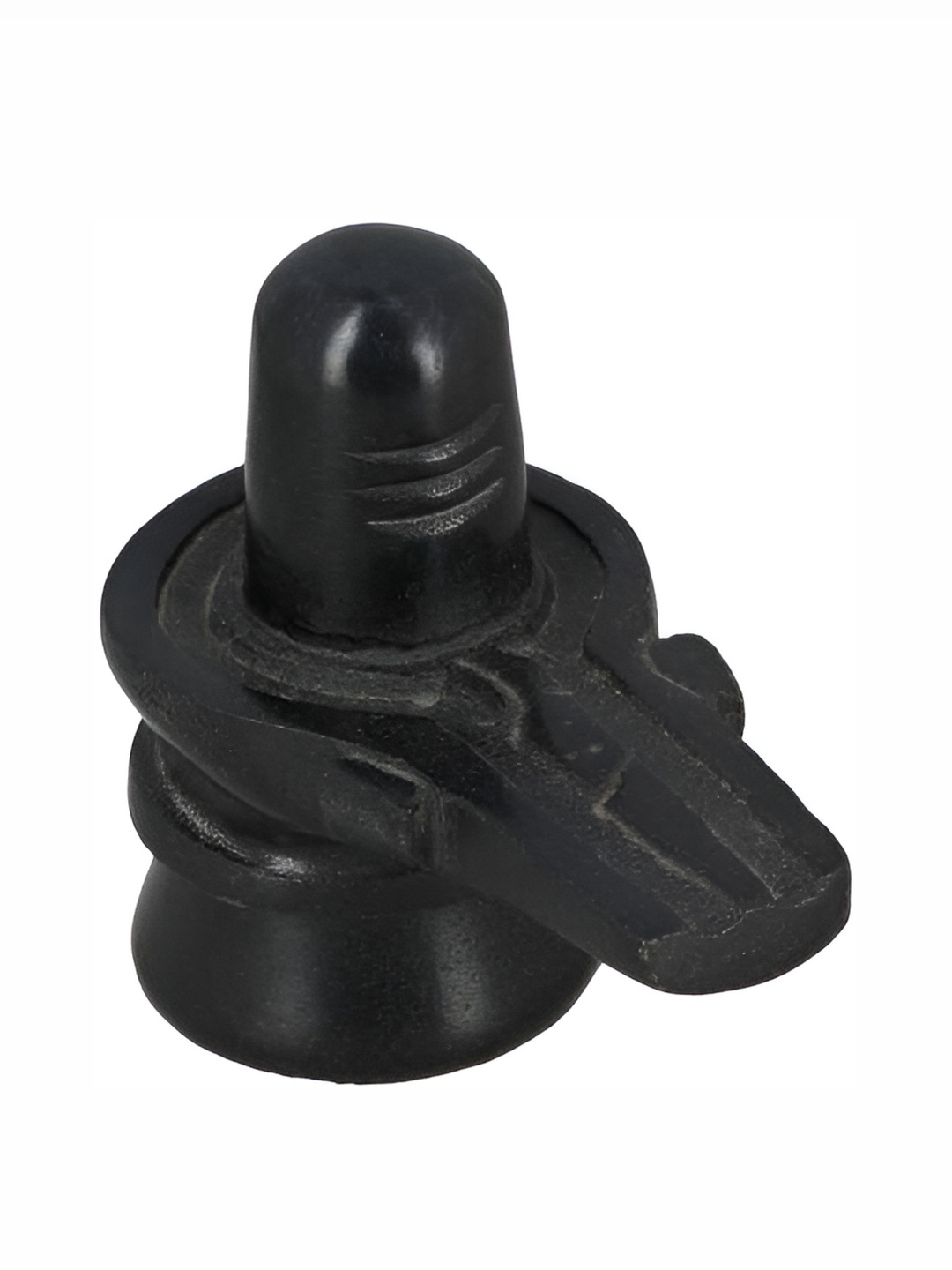 Navyaksh Black Marble Glossy Prayer Room Medium Showpiece - 3.1 Inches