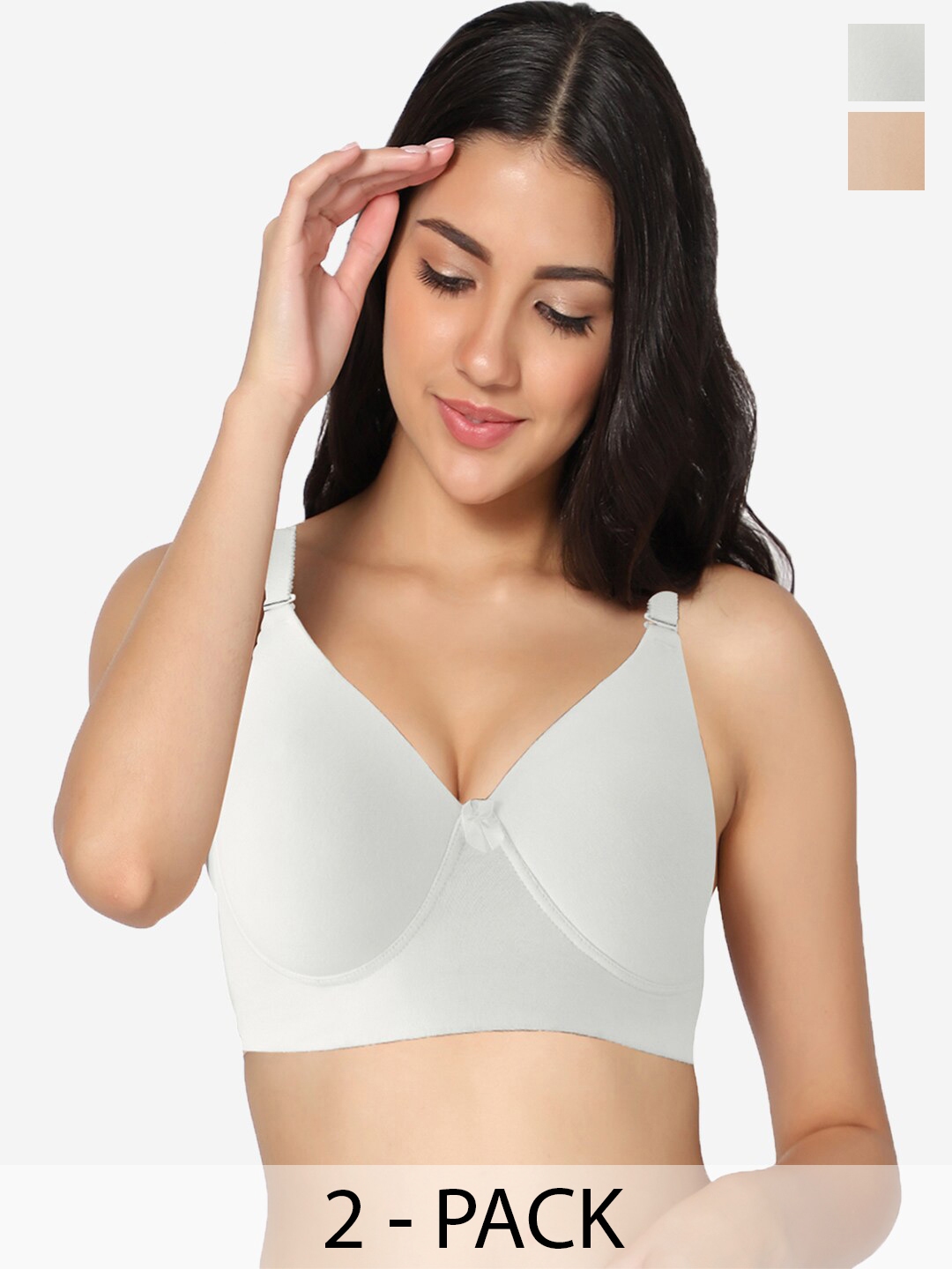 Underwired Semi Padded Bra with Embroideries 1020