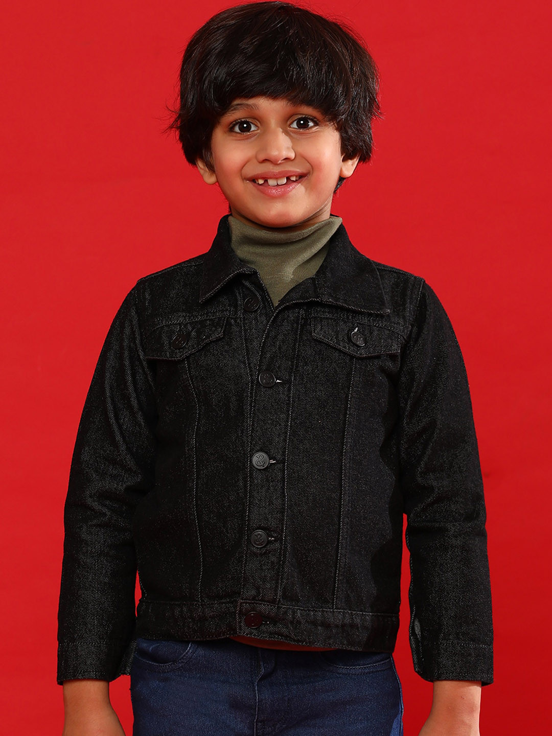 TALES & STORIES Kids Washed Lightweight Cotton Denim Jacket