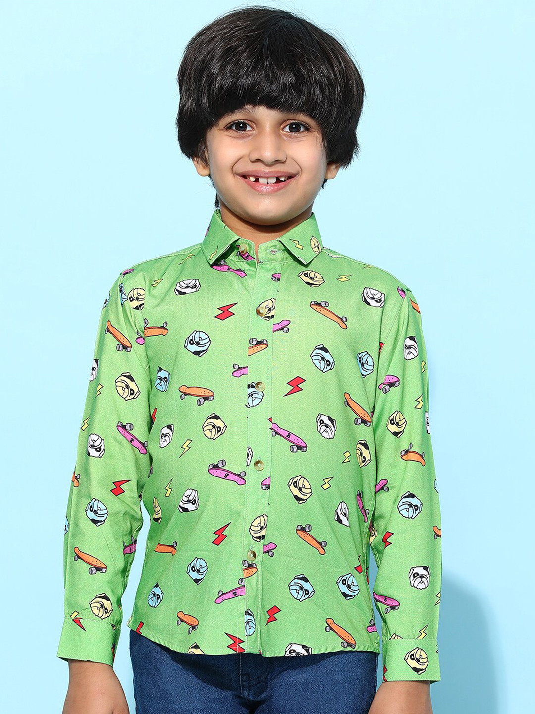 TALES & STORIES Infant Boys Conversational Printed Casual Shirt