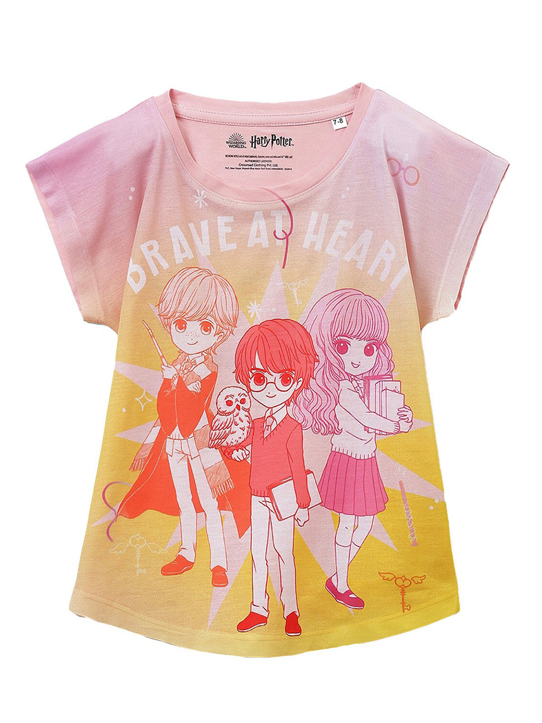 Wear Your Mind Girls Harry Potter Printed Extended Sleeves T-shirt