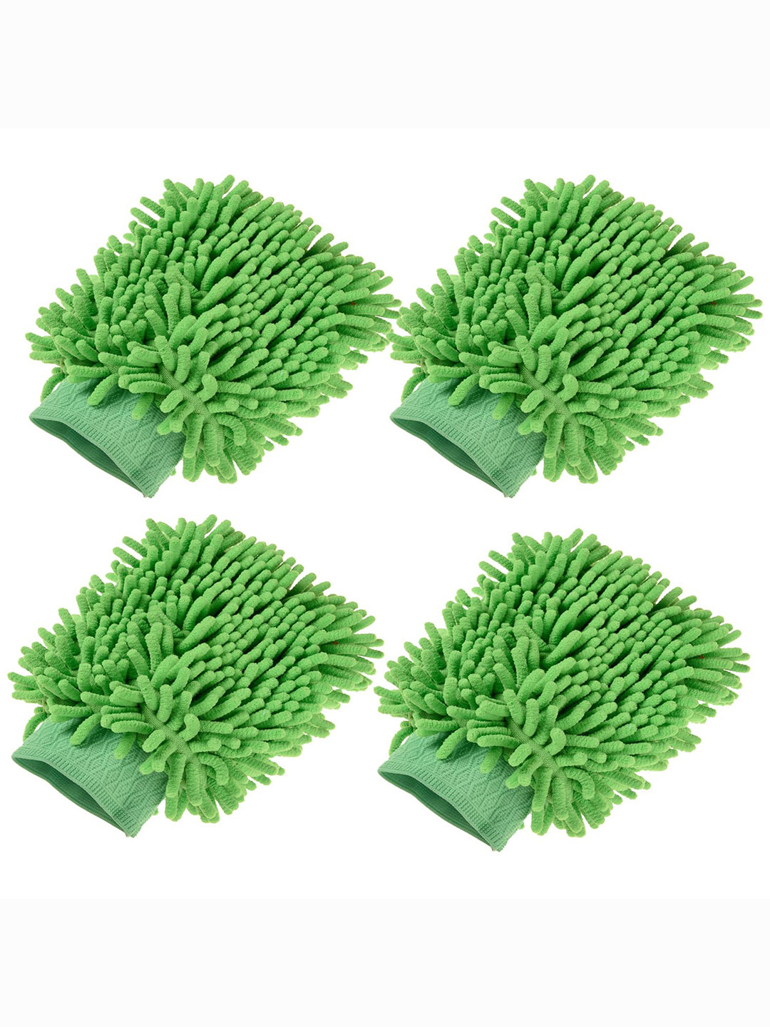 Kuber Industries Green Pack of 4 50 GSM Hand Duster Gloves