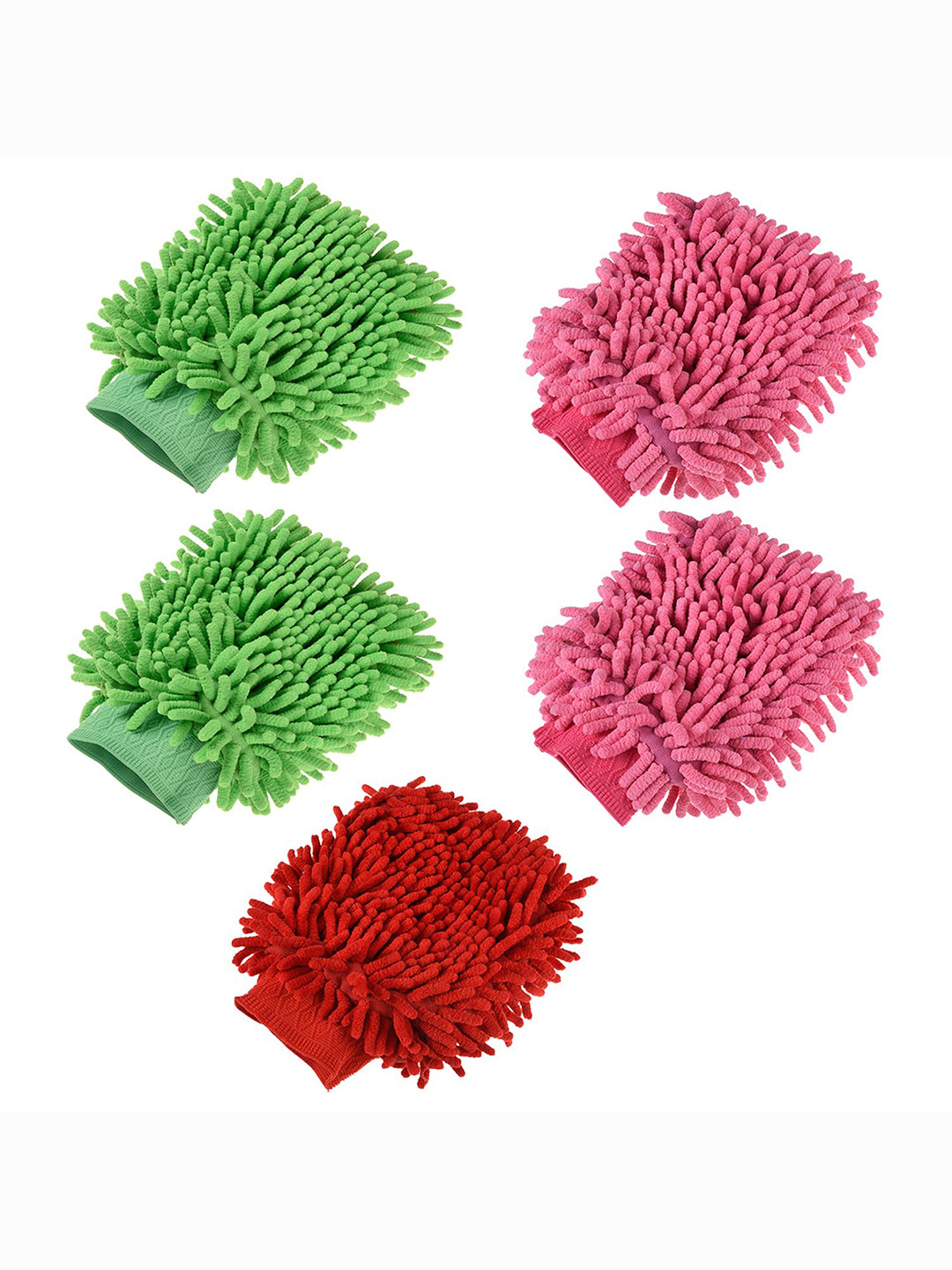 Kuber Industries Set of 5 Green 50 GSM Hand Duster Gloves