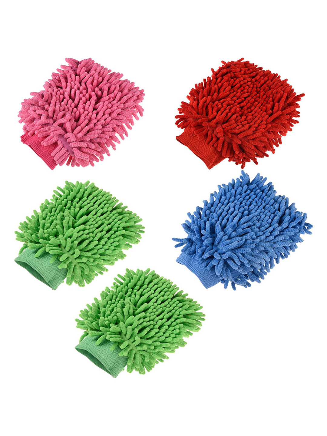 Kuber Industries Green 5 Pcs Hand Duster 50 GSM Gloves