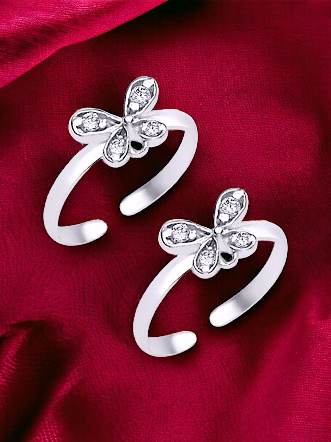 Taraash Set Of 2 Sterling Silver Toe Rings