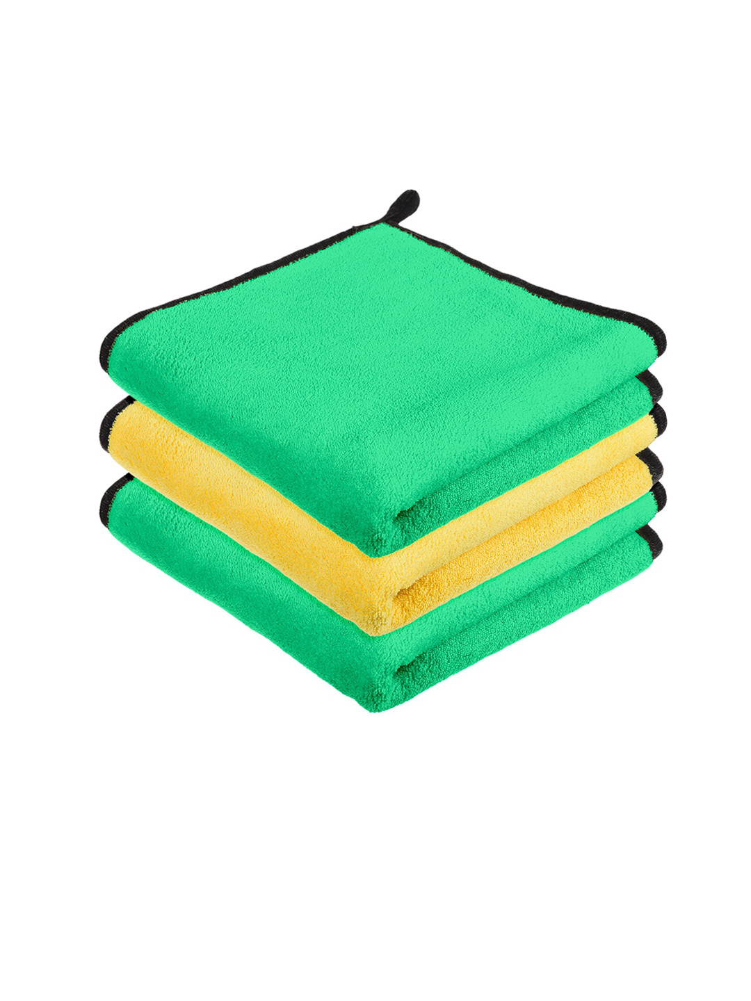 Kuber Industries Yellow & Blue 3 Pieces Reversible Kitchen Towel