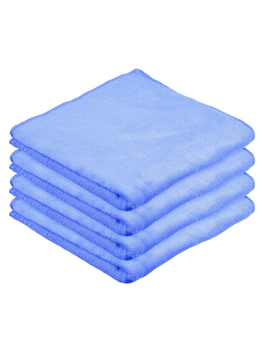 Kuber Industries Blue 4 Pcs Microfiber Towels