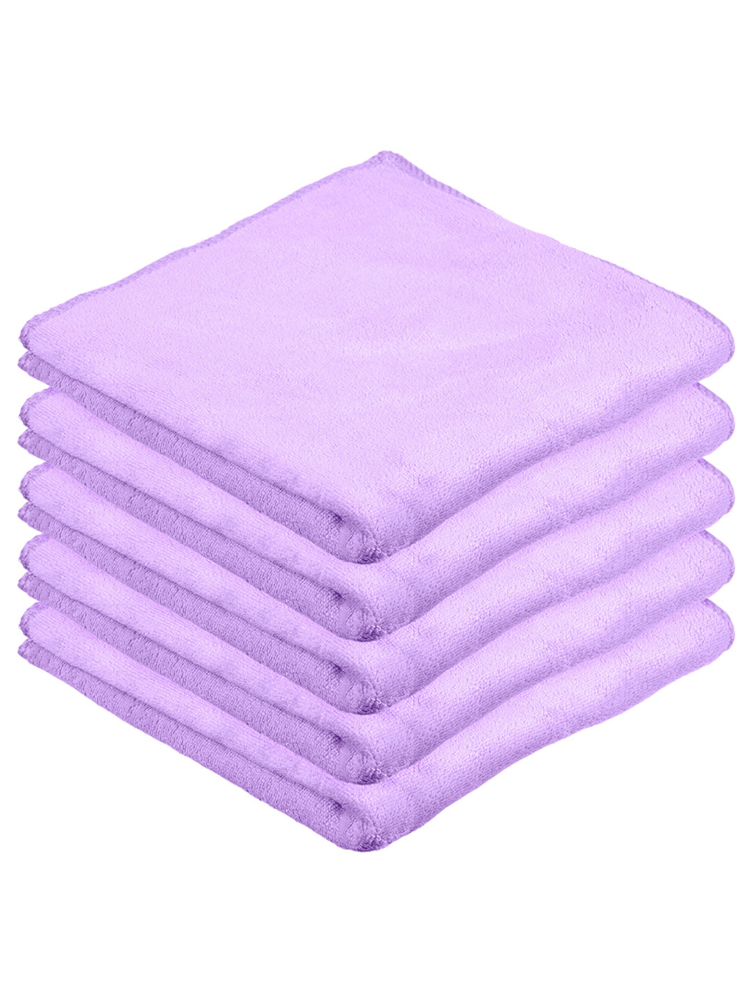 Kuber Industries Purple 5 Pcs Super Absorbent Microfiber Kitchen Towels
