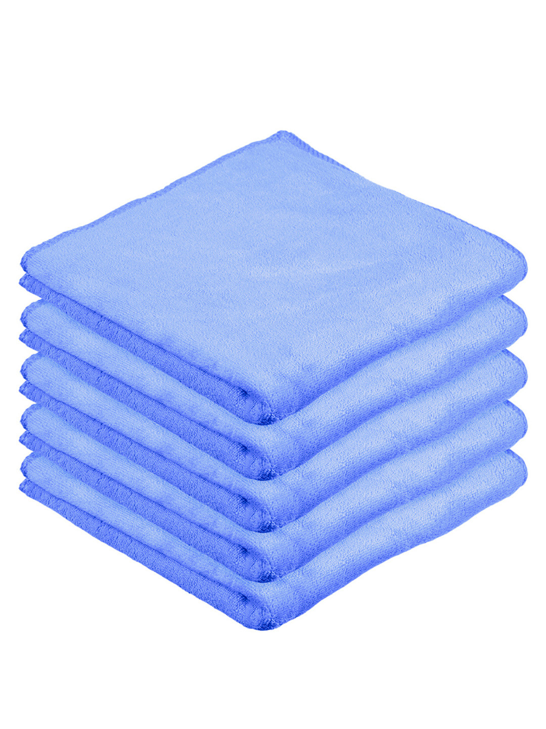 Kuber Industries 5 Pcs Blue Microfiber Kitchen Towels