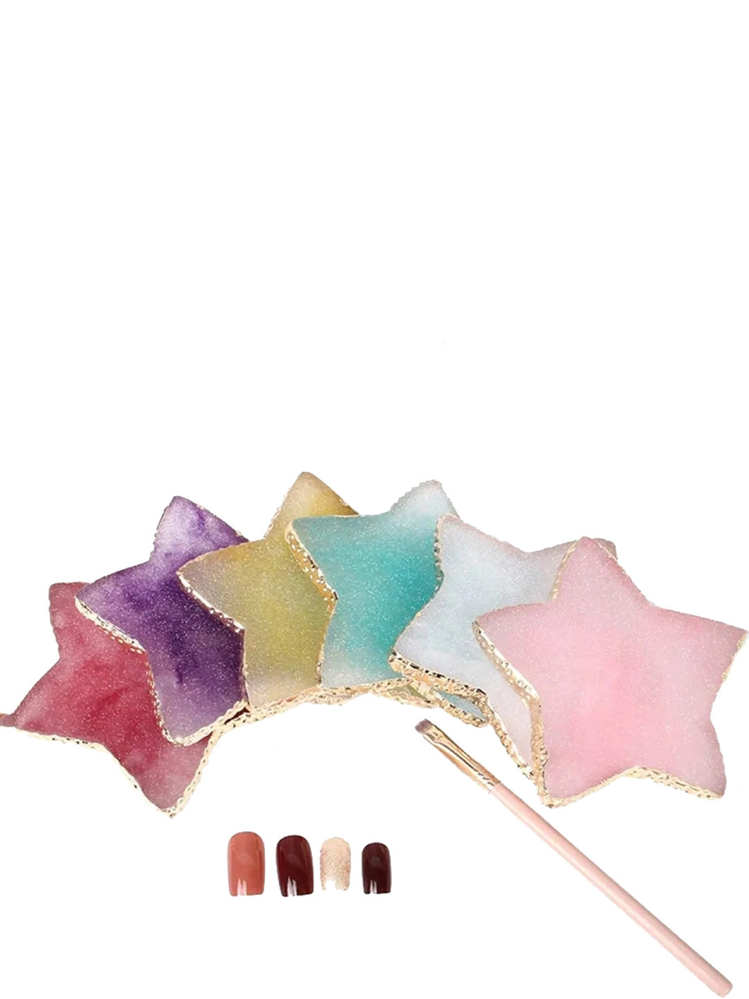 FEELHIGH Star Shape Resin Nail Art Painting Palette - Red