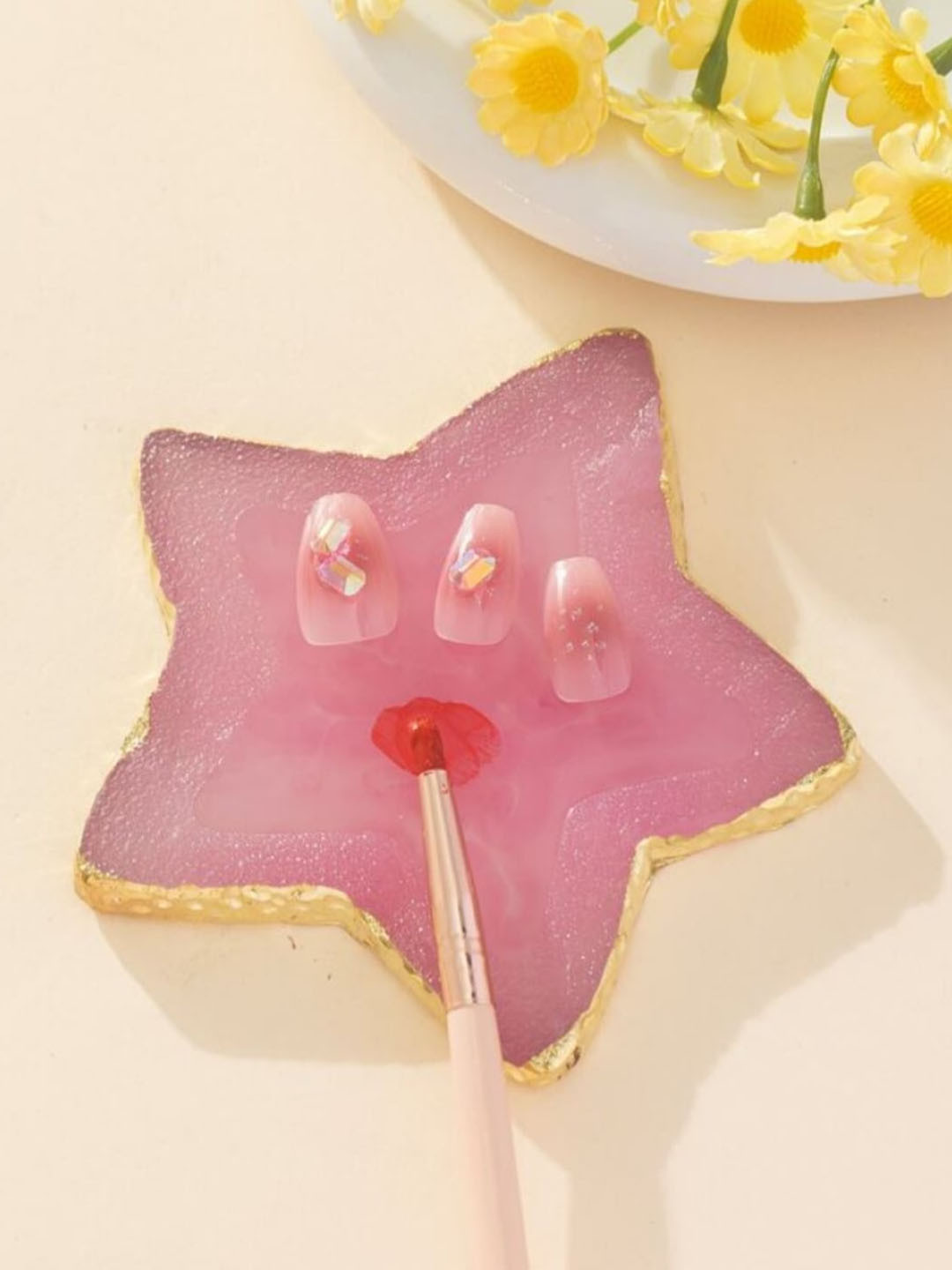 FEELHIGH Star Shape Nail Art Mixing Colors Palette