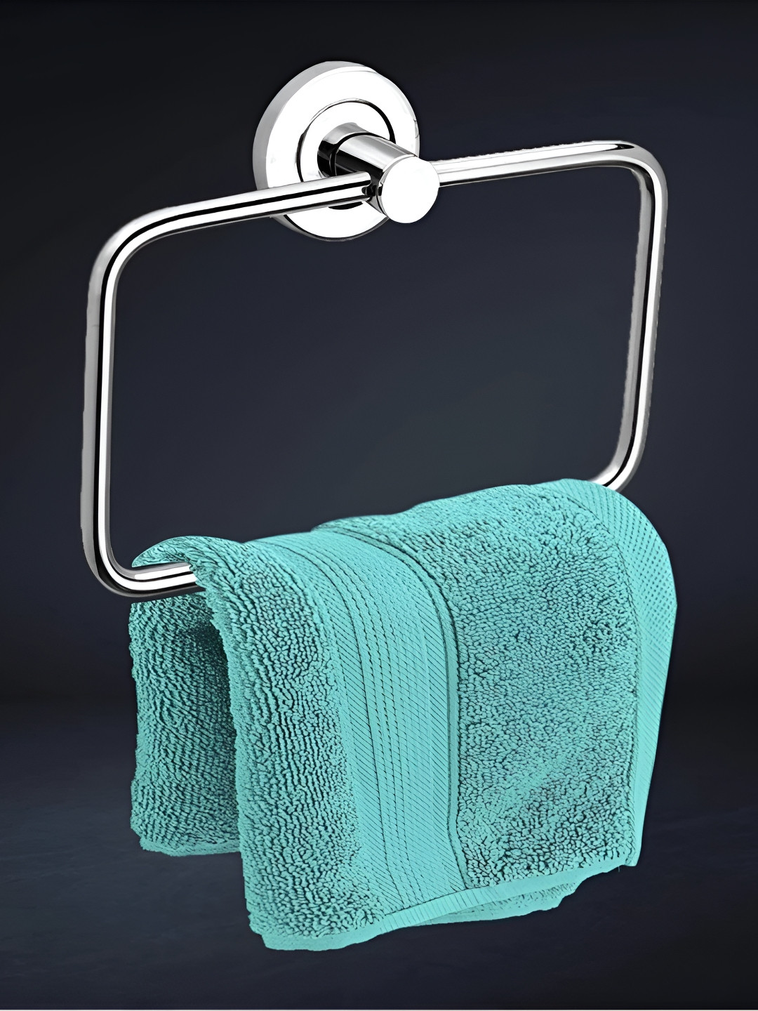 Well Set Steel Toned Stainless Steel Towel Rod