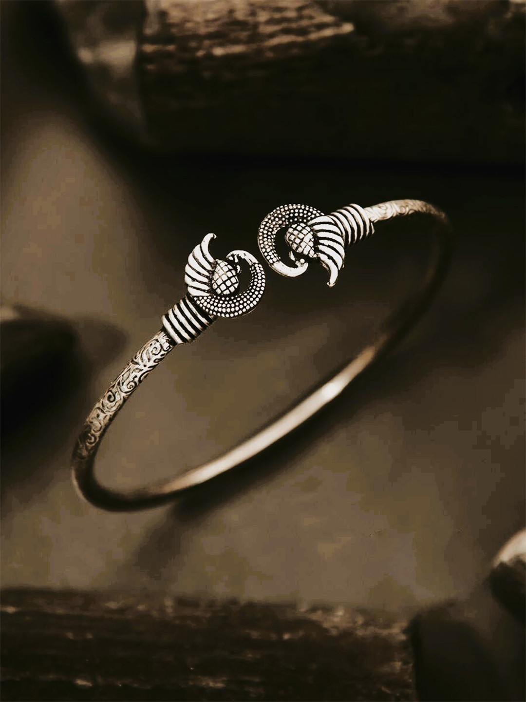 ATIBELLE Silver-Plated German Silver Cuff Bracelet