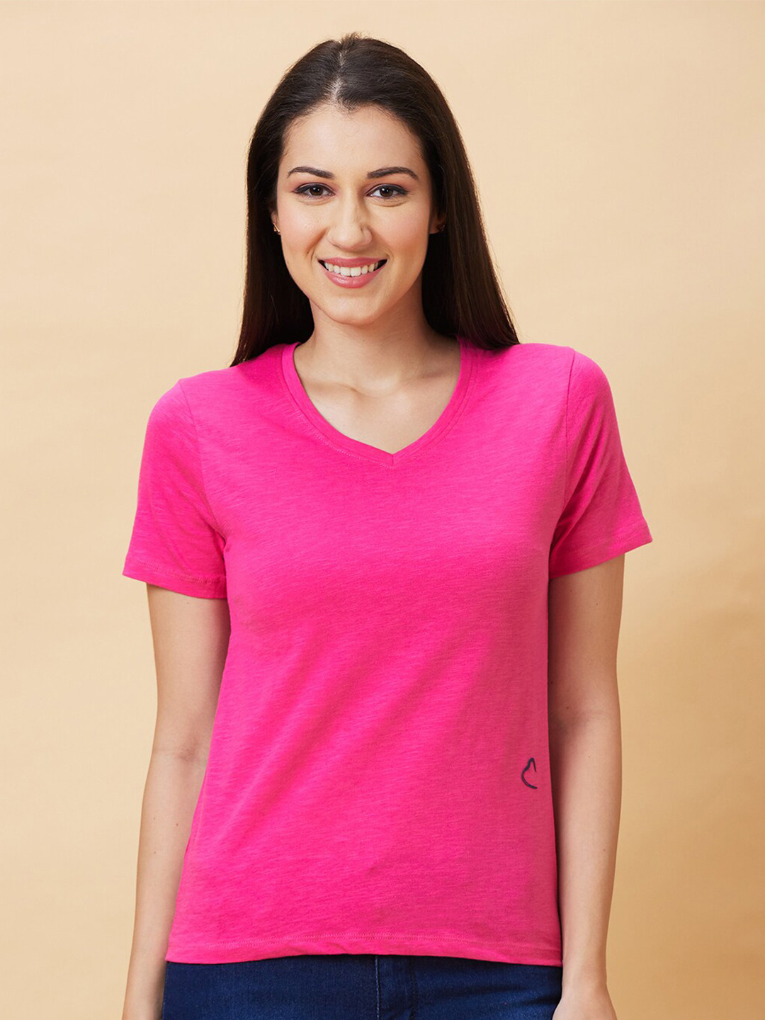Being Human V-Neck Short Sleeves Slim Fit T-shirt