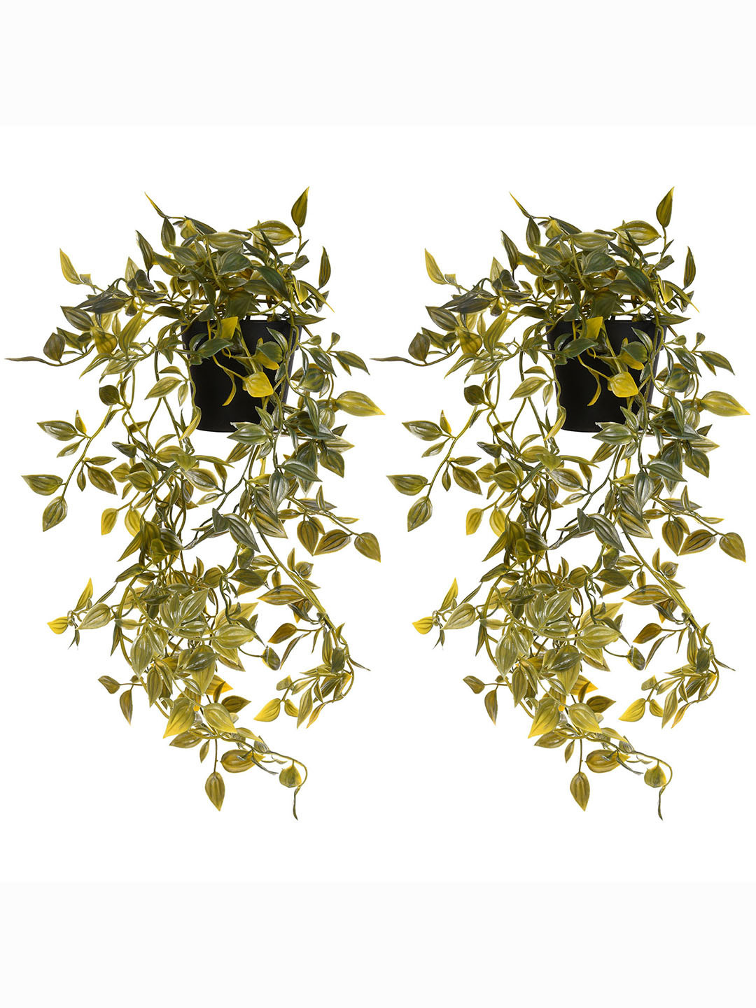 Kuber Industries Set of 2 Green Artificial Plants With Pot