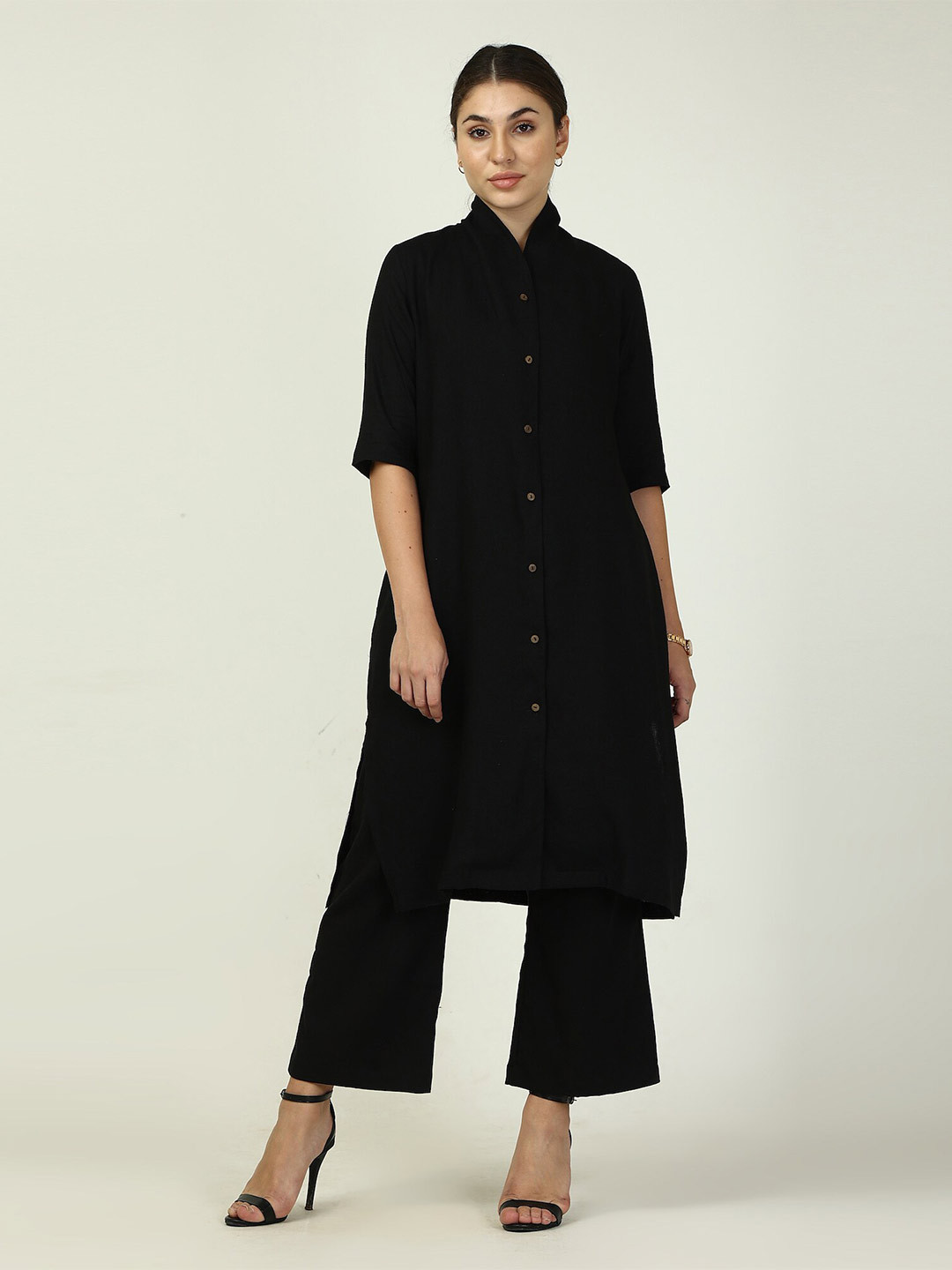 Saltpetre High Neck organic cotton Tunic