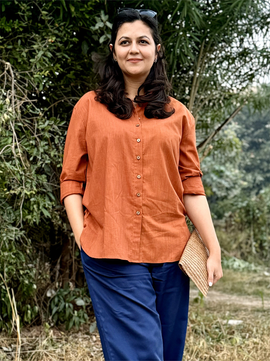 Saltpetre Classic Fit Organic Cotton Casual Longline Shirt