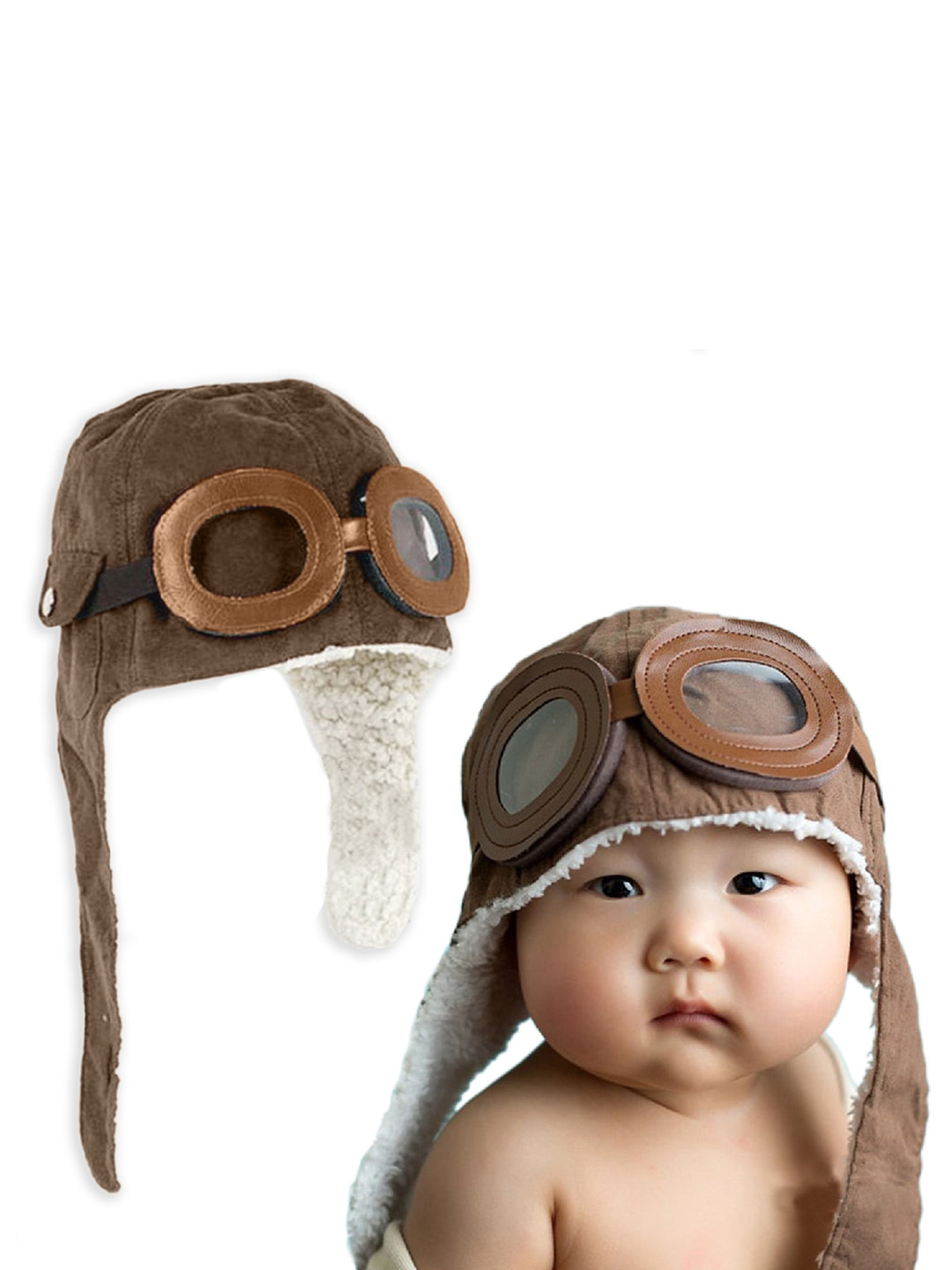 Babymoon Infants Aviator Crochet Woollen Beanie Cap