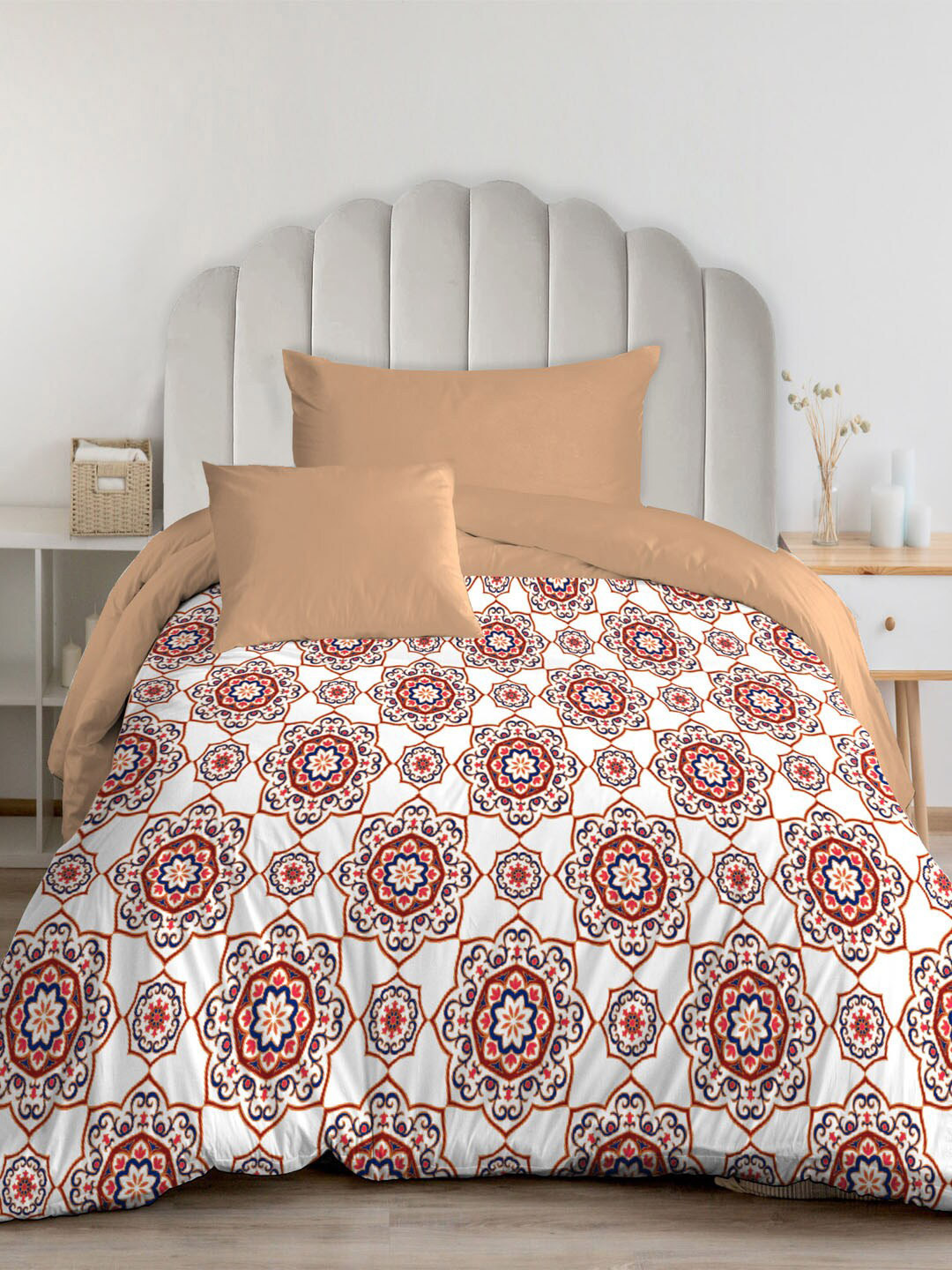 MYTRIDENT Urban Comfort Red Ethnic Motifs Cotton AC Room 120 GSM Single Bed Comforter