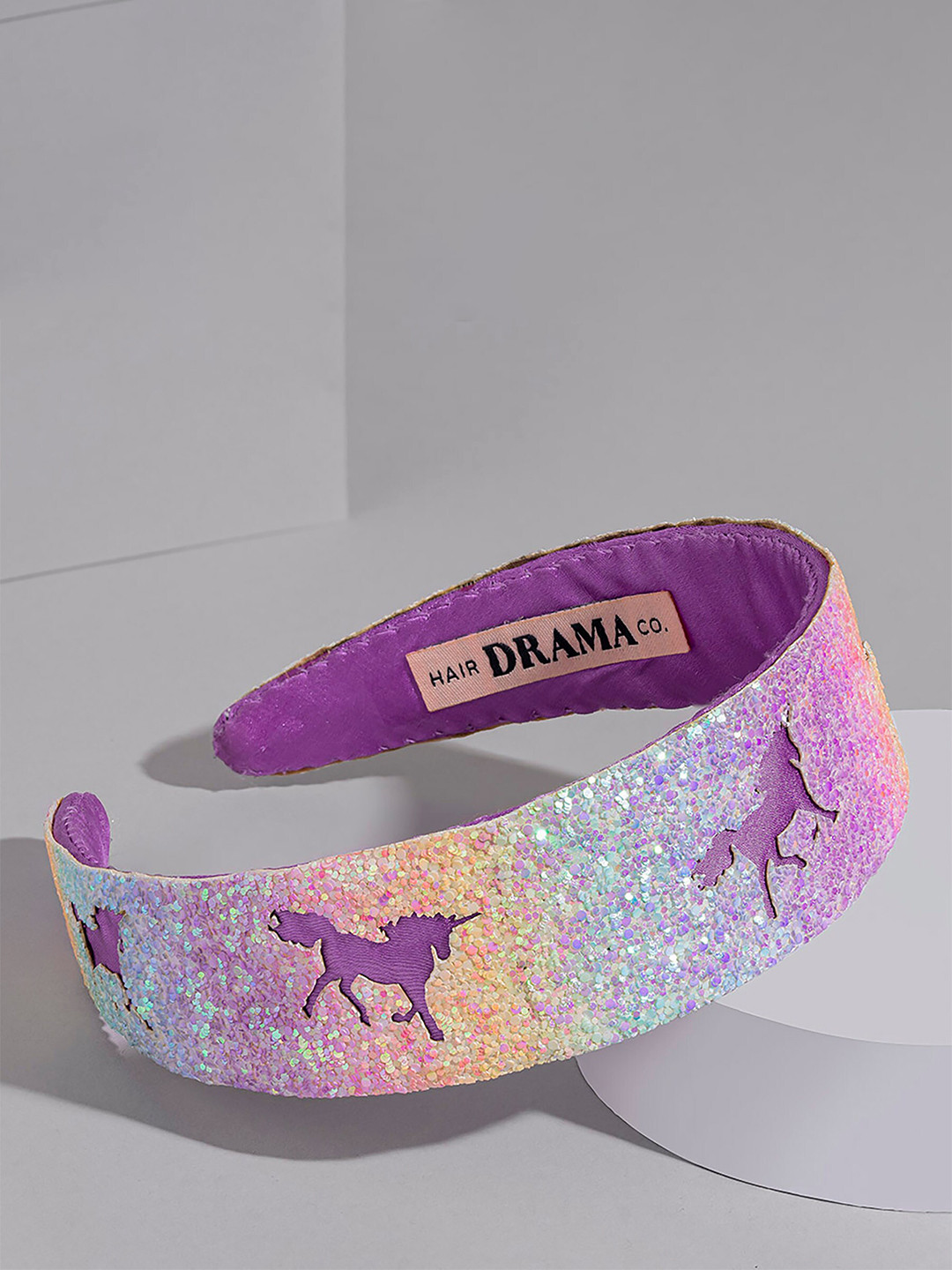 HAIR DRAMA CO. Girls Purple & Blue Unimagical Flat Hair Band