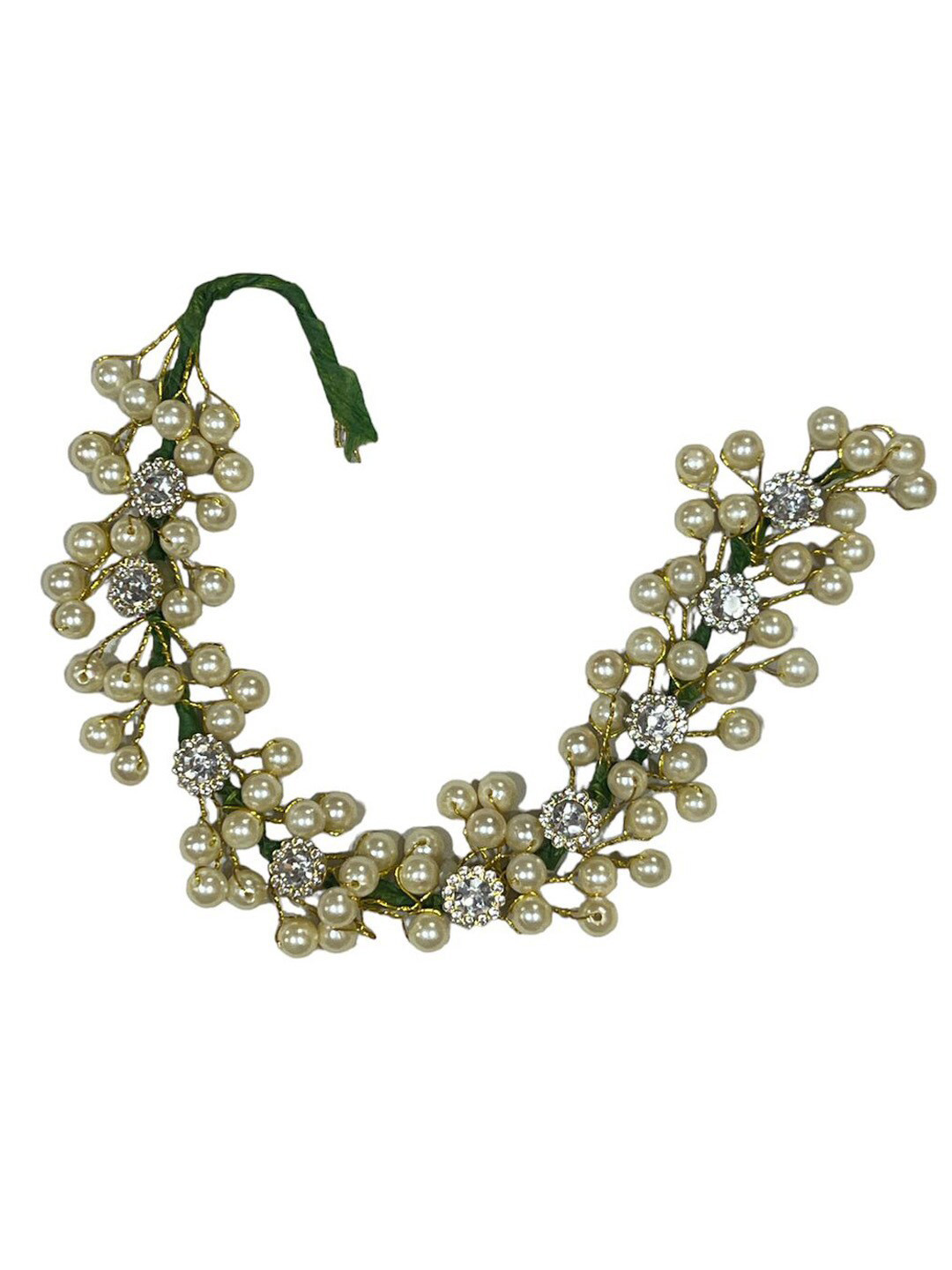 VAGHBHATT Floral Beaded Bridal Hair Veni