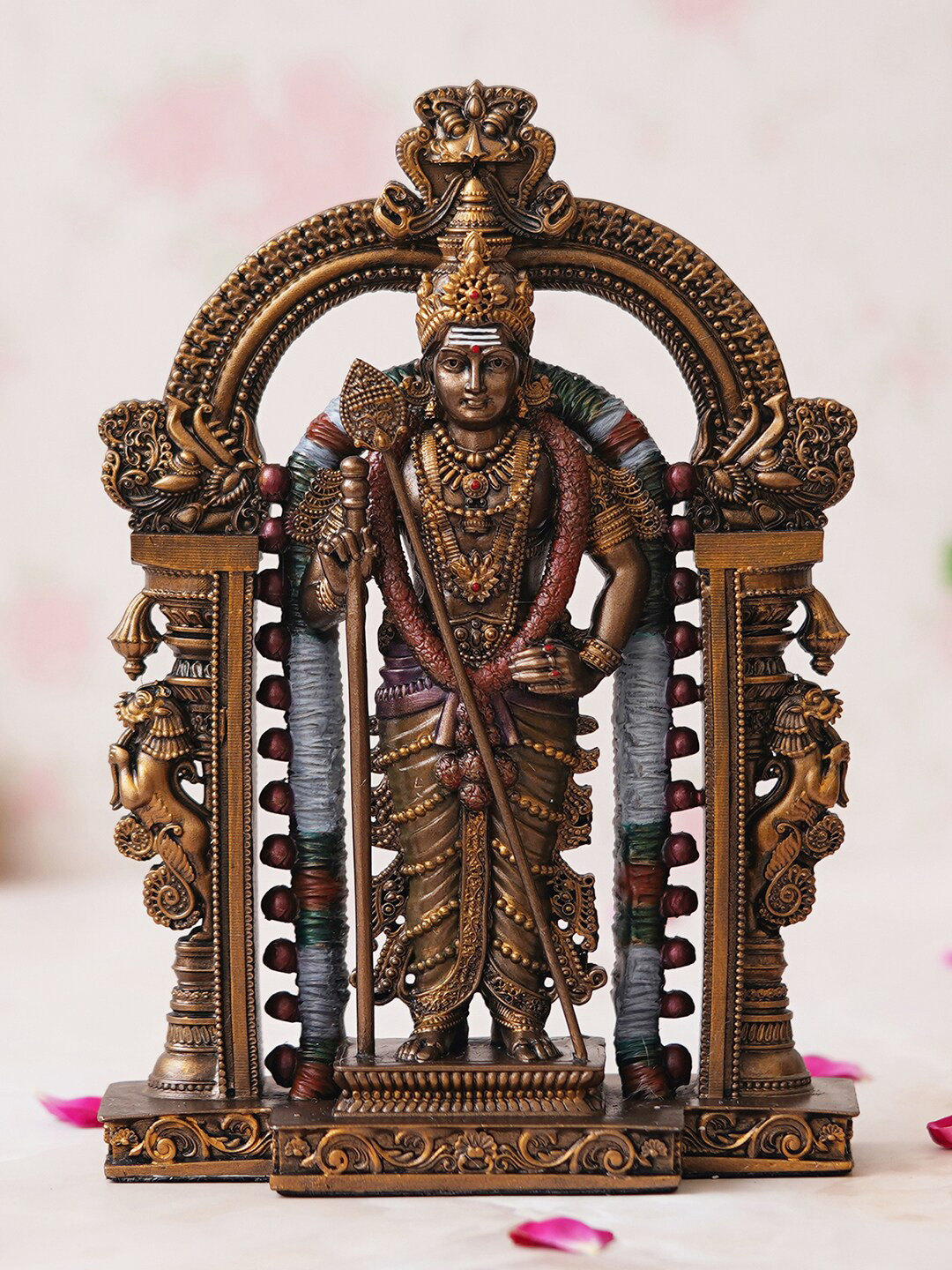 eCraftIndia Brown Coloured Lord kartikeya Statue Showpiece