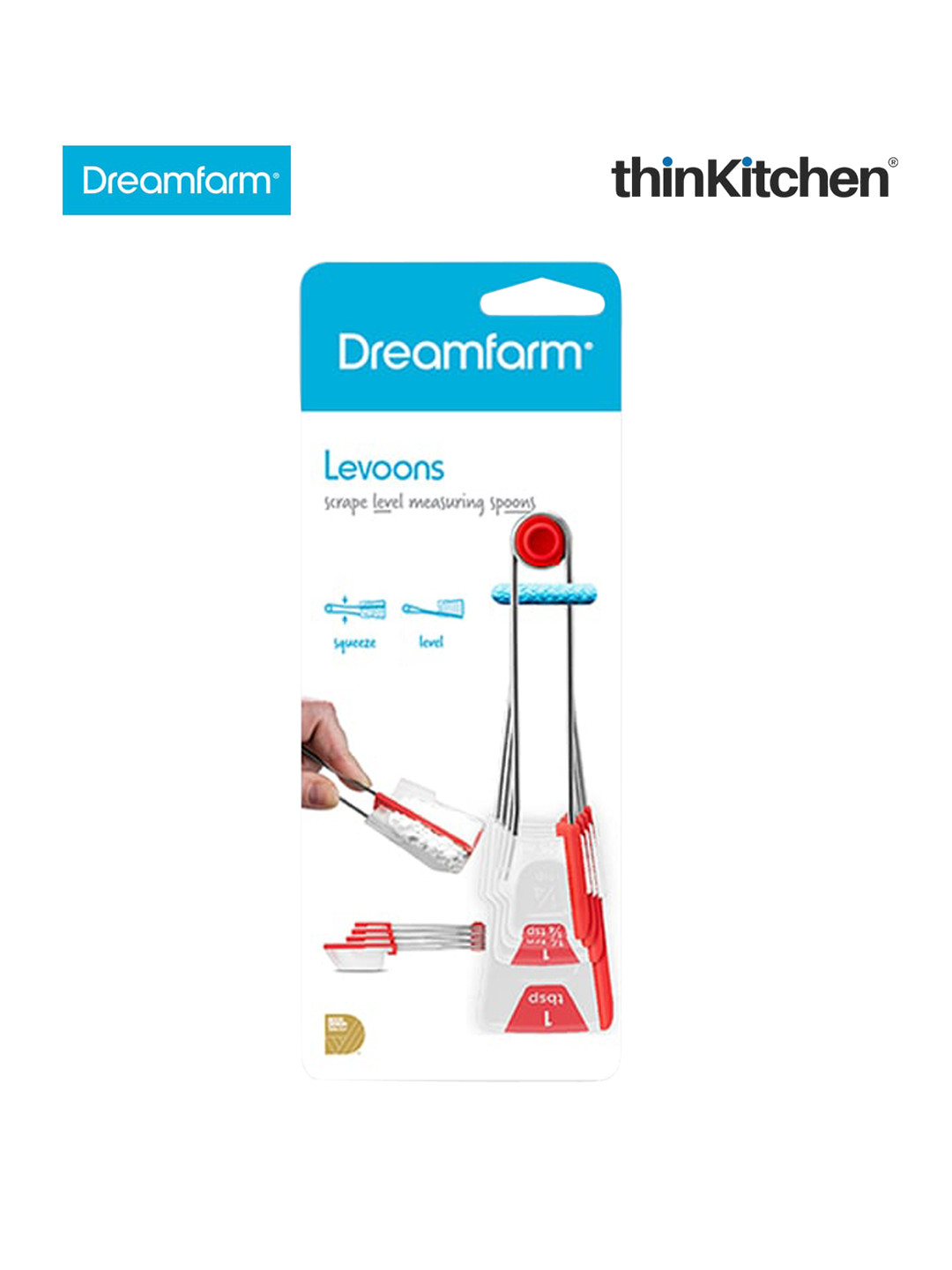 Dreamfarm Red 4 Pieces Measuring Spoon Kitchen Tools