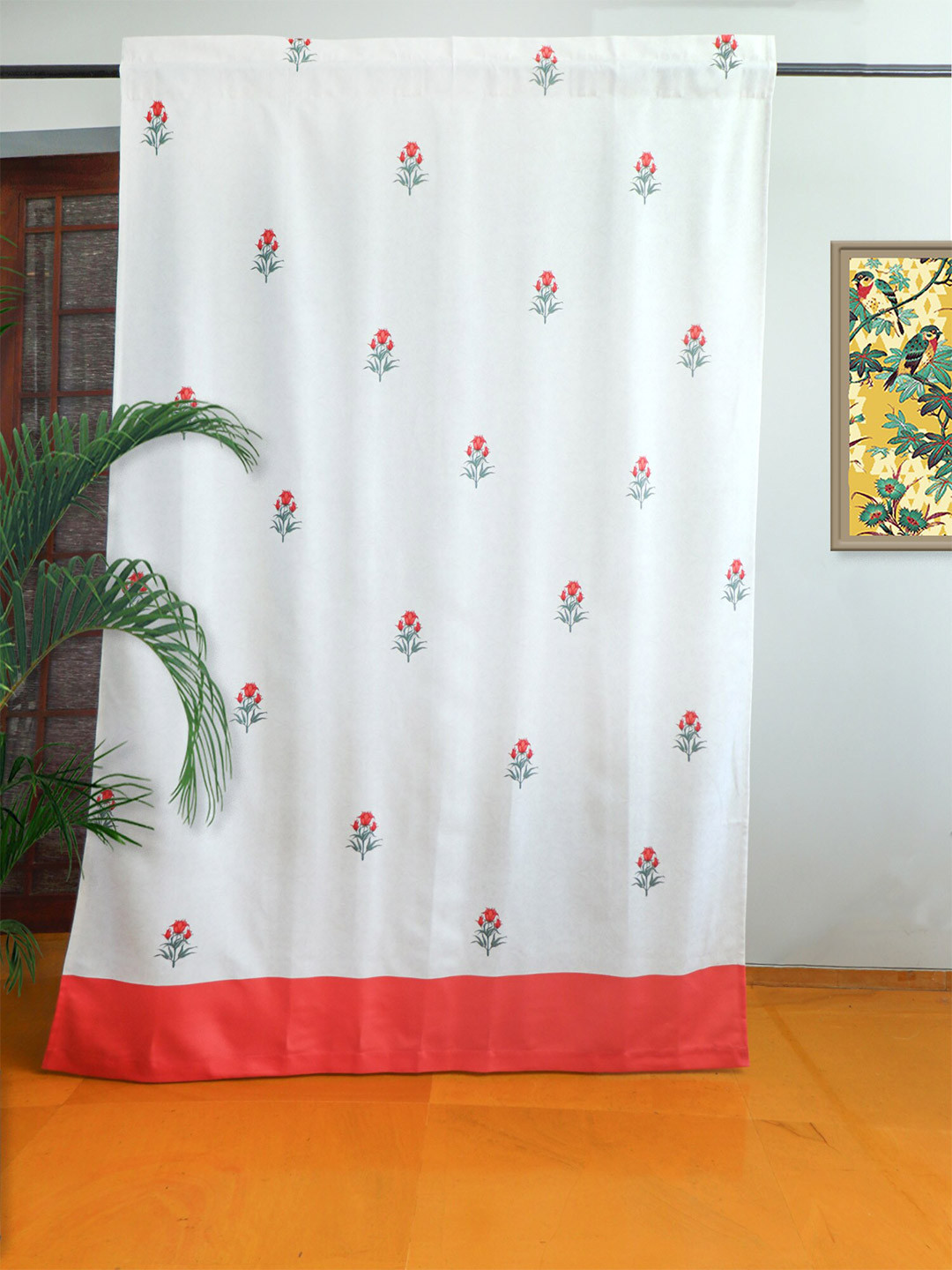 ZEBA White Room Darkening Blackout Door Curtain