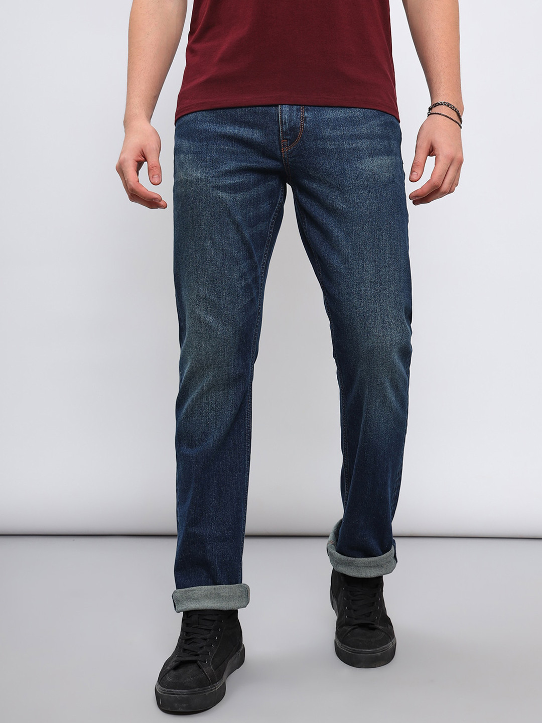 Lee Men Rodeo Straight Fit Light Fade Clean Look Stretchable Jeans