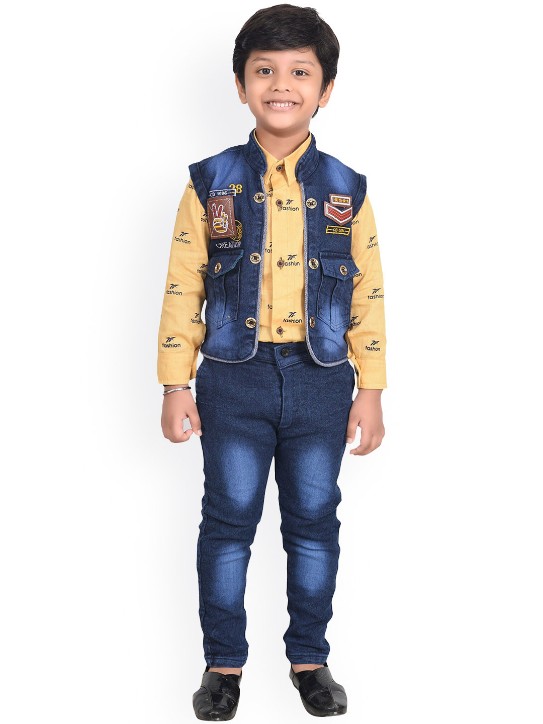BAESD Boys Printed Twill Cotton Suits