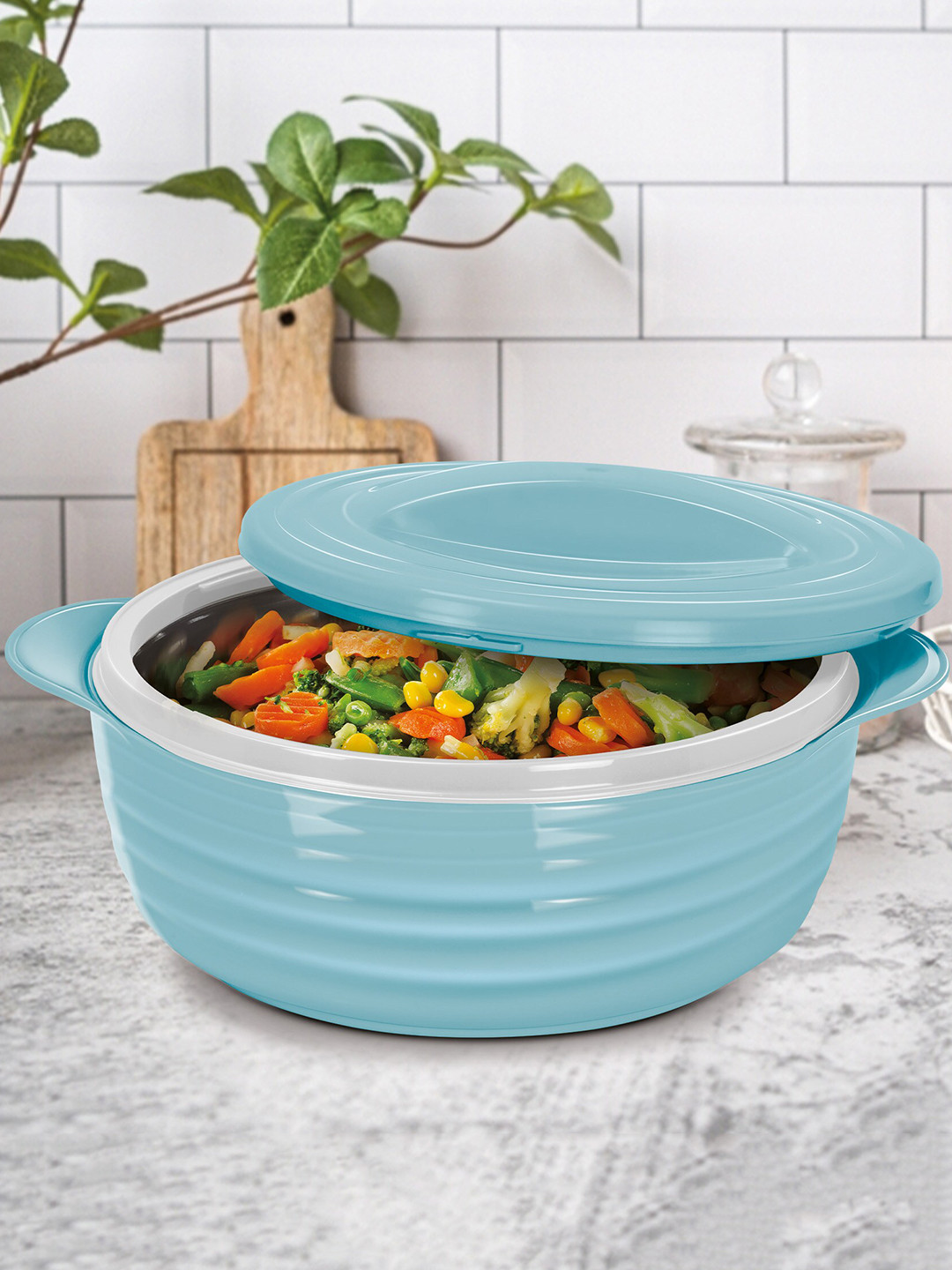 Milton Aspire 2500 Blue Inner Stainless Steel Casserole 1875 ml