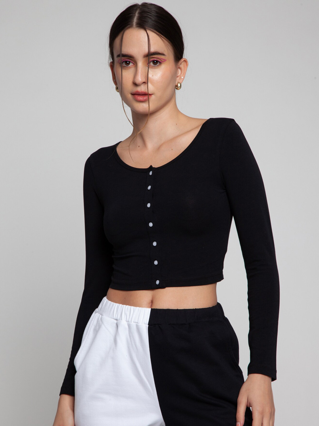 Cava Black And White Split Jogger