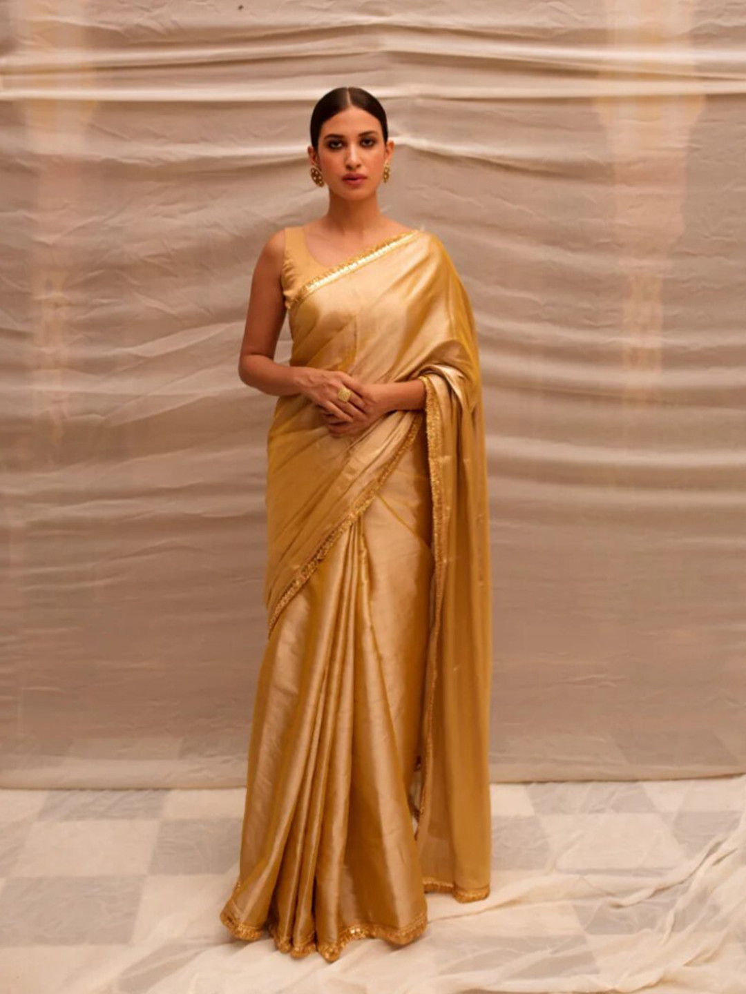 PriyankaRaajiv Gotta Patti Chanderi Saree