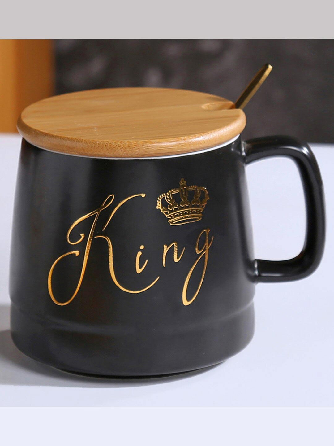 BonZeaL I Love You Daddy Black Typography Ceramic Microwave Safe Mug-450ml