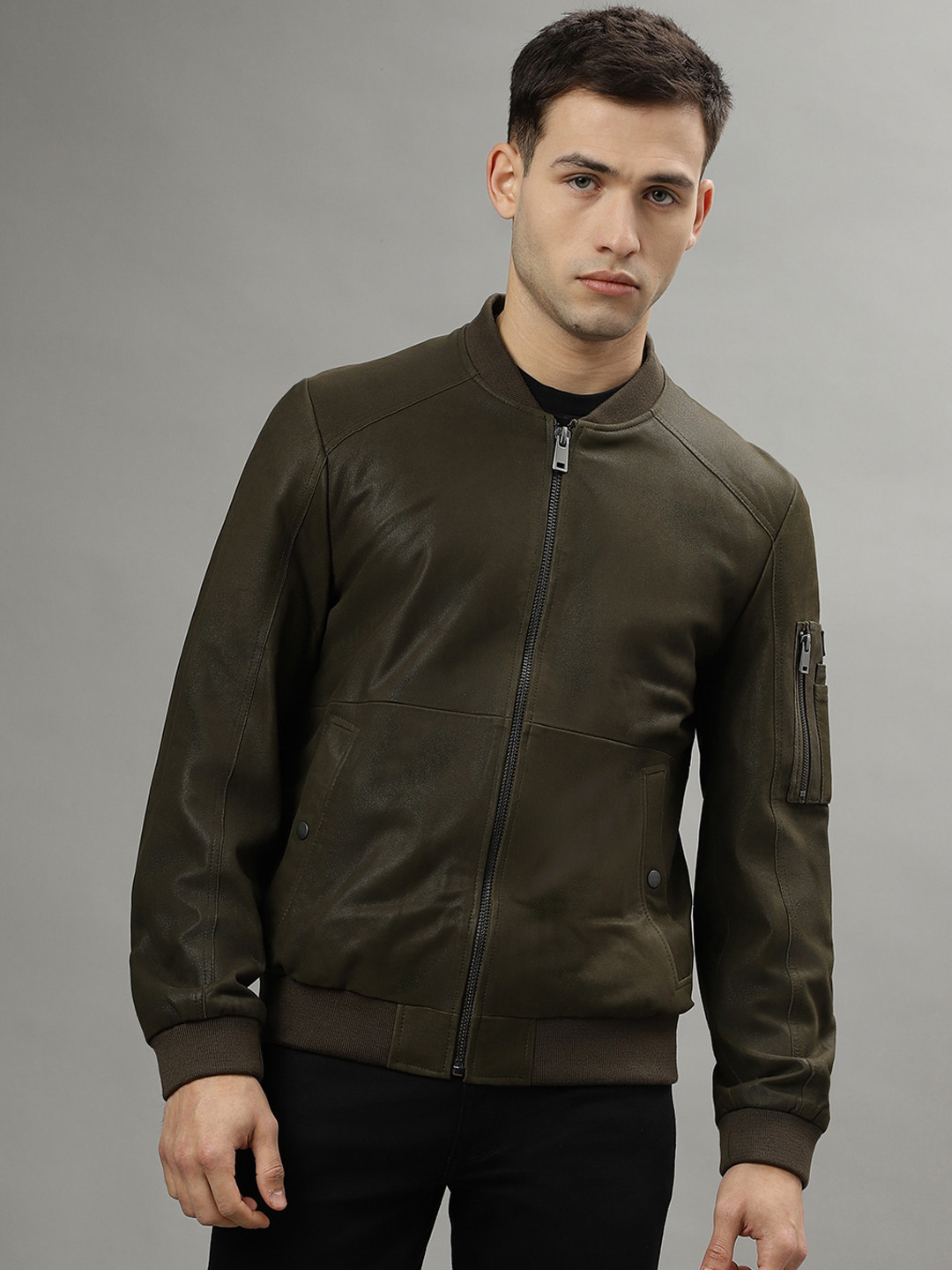 Iconic Stand Collar Long Sleeves Bomber Jacket