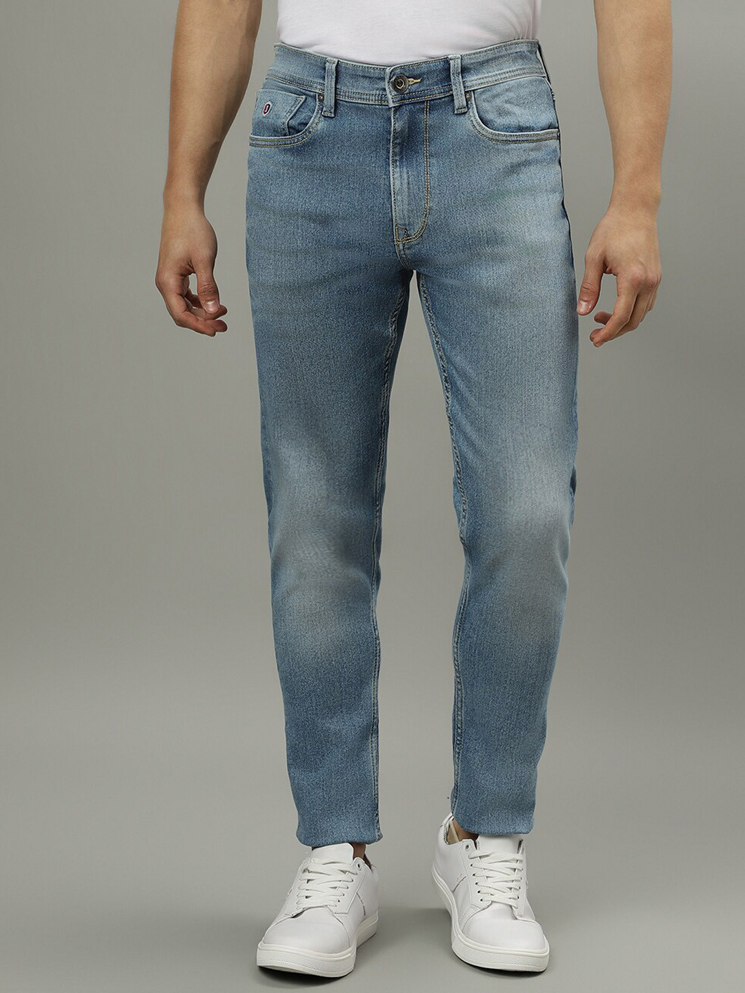 Iconic Men Slim Fit Heavy Fade Clean Look Stretchable Jeans