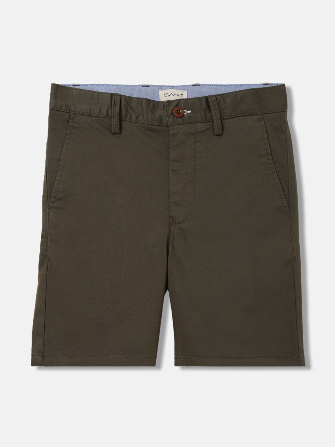 GANT Solid Mid-Rise Regular Fit Shorts