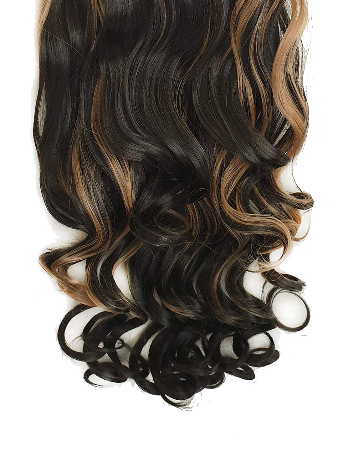 FIMBUL 5 Clip-In Synthetic Highlight Hair Extensions - Brown 16