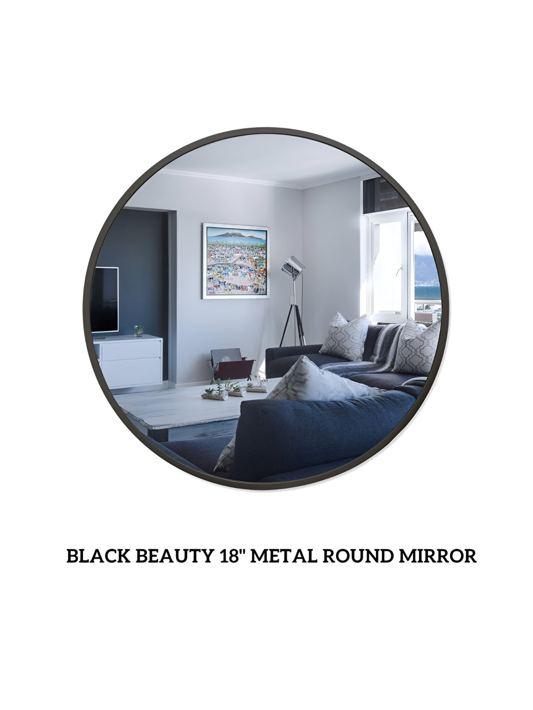 CasaGold Long Lasting Aluminium Framed Round Wall Mirror