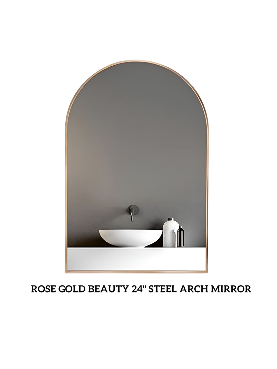 CasaGold Metallic Toned Long Lasting Rust Proof Steel Framed Wall Mirror