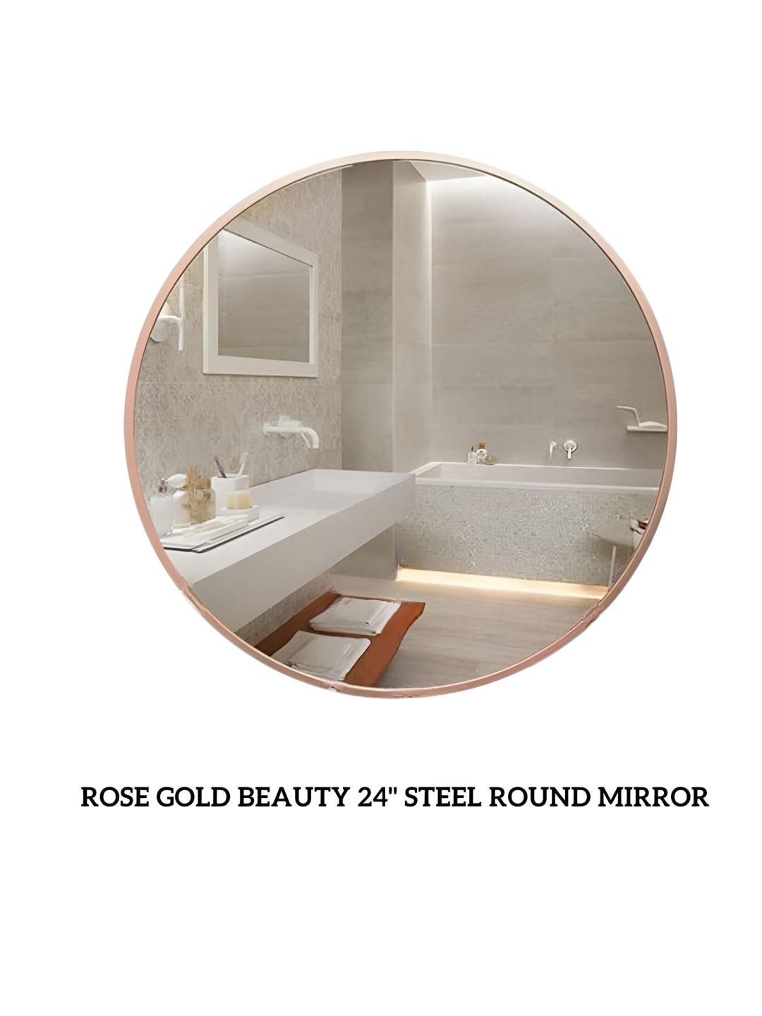 CasaGold  Rose Gold Round Wall Mirrors
