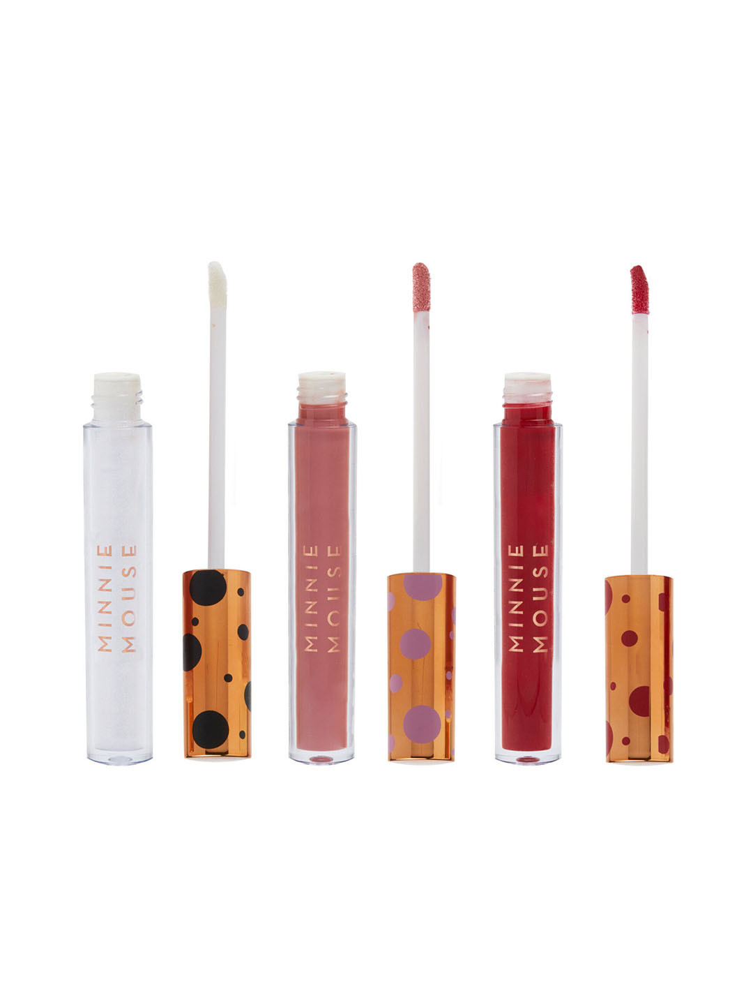 Makeup Revolution London x Disney's Minnie Mouse Set Of 3 Lip Gloss 3.5ml Each